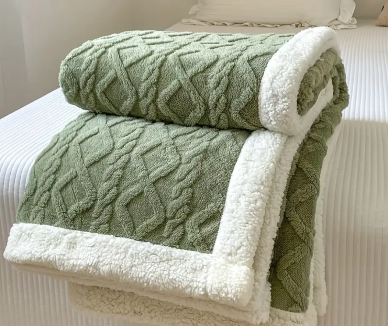 Reversible Sherpa Throw Blanket