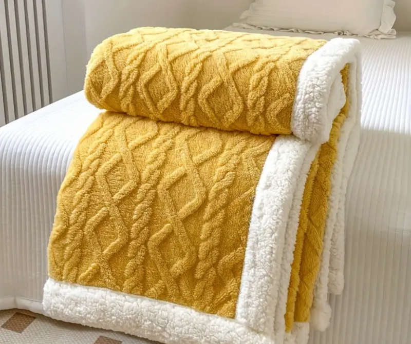 Reversible Sherpa Throw Blanket