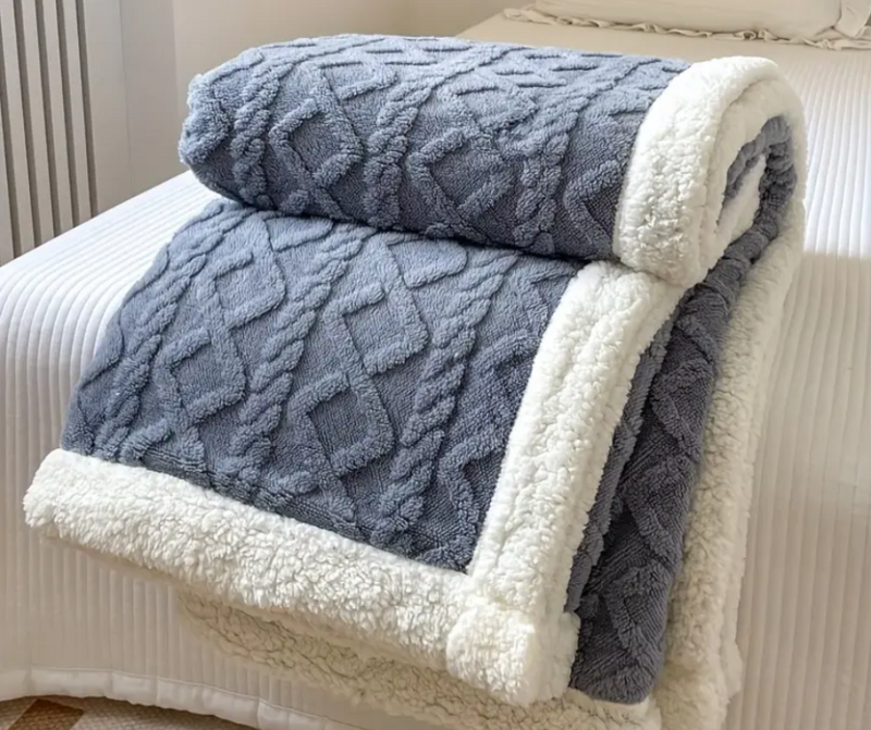 Reversible Sherpa Throw Blanket