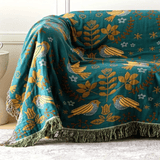 Reversible Scandinavian Bird Blanket