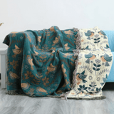 Reversible Scandinavian Bird Blanket