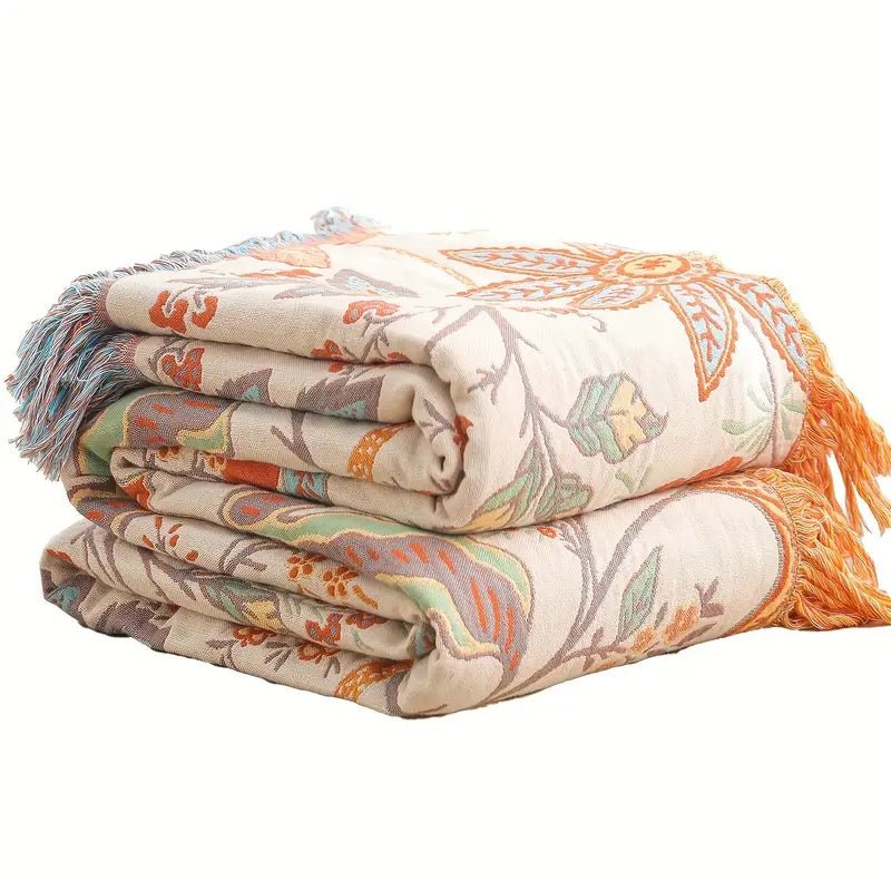 Rustic Bloom Boho Throw