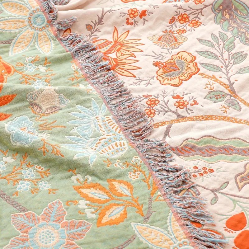 Rustic Bloom Boho Throw