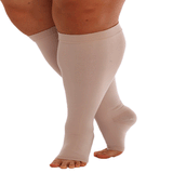 Plus Size Open Toe Compression Socks