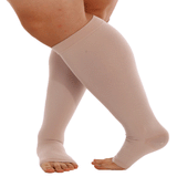 Plus Size Open Toe Compression Socks