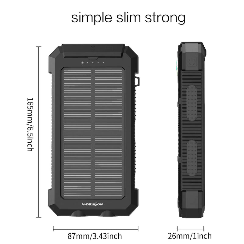 Solar Power Bank - 30000mAh